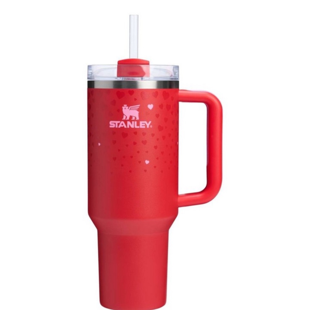 BWT 40 oz RUBY HEARTS VALENTINES STANLEY TUMBLER